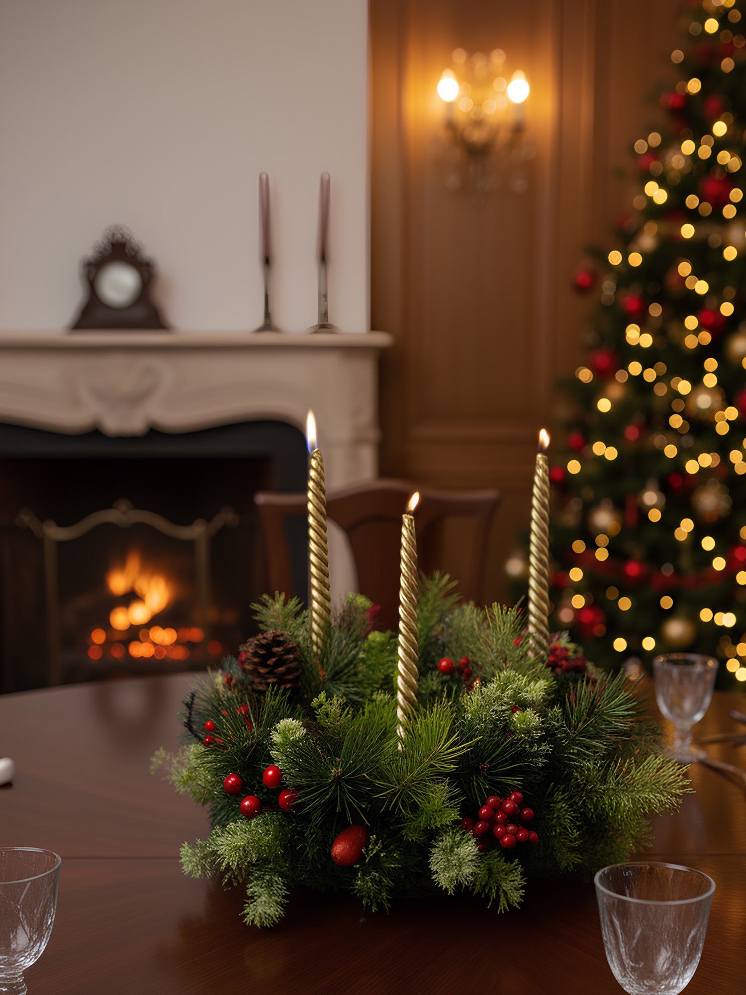 Desktop Artificial Christmas Wreath Decoration