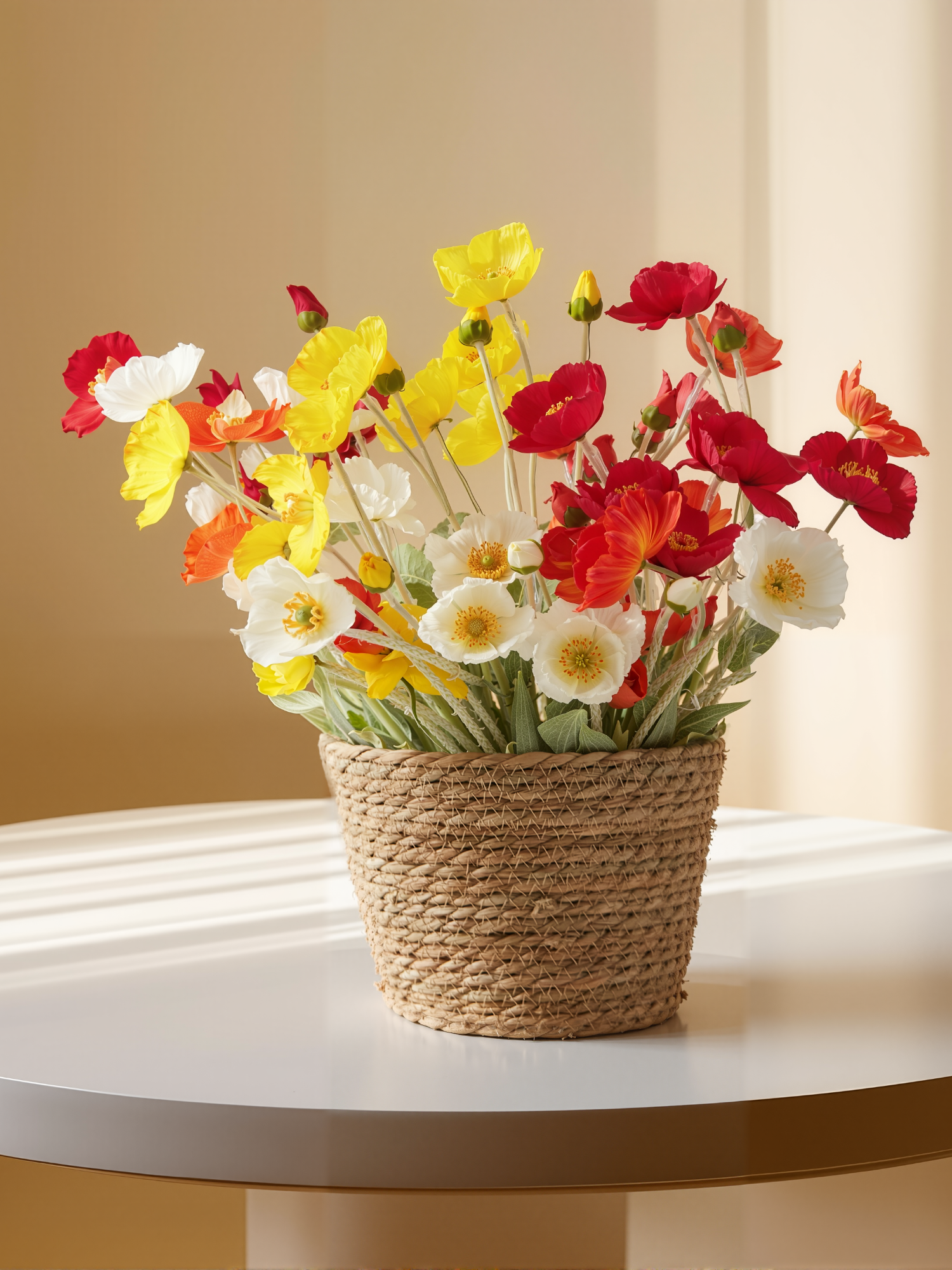 Amapolas danzantes de Amaranton en tonos de atardecer