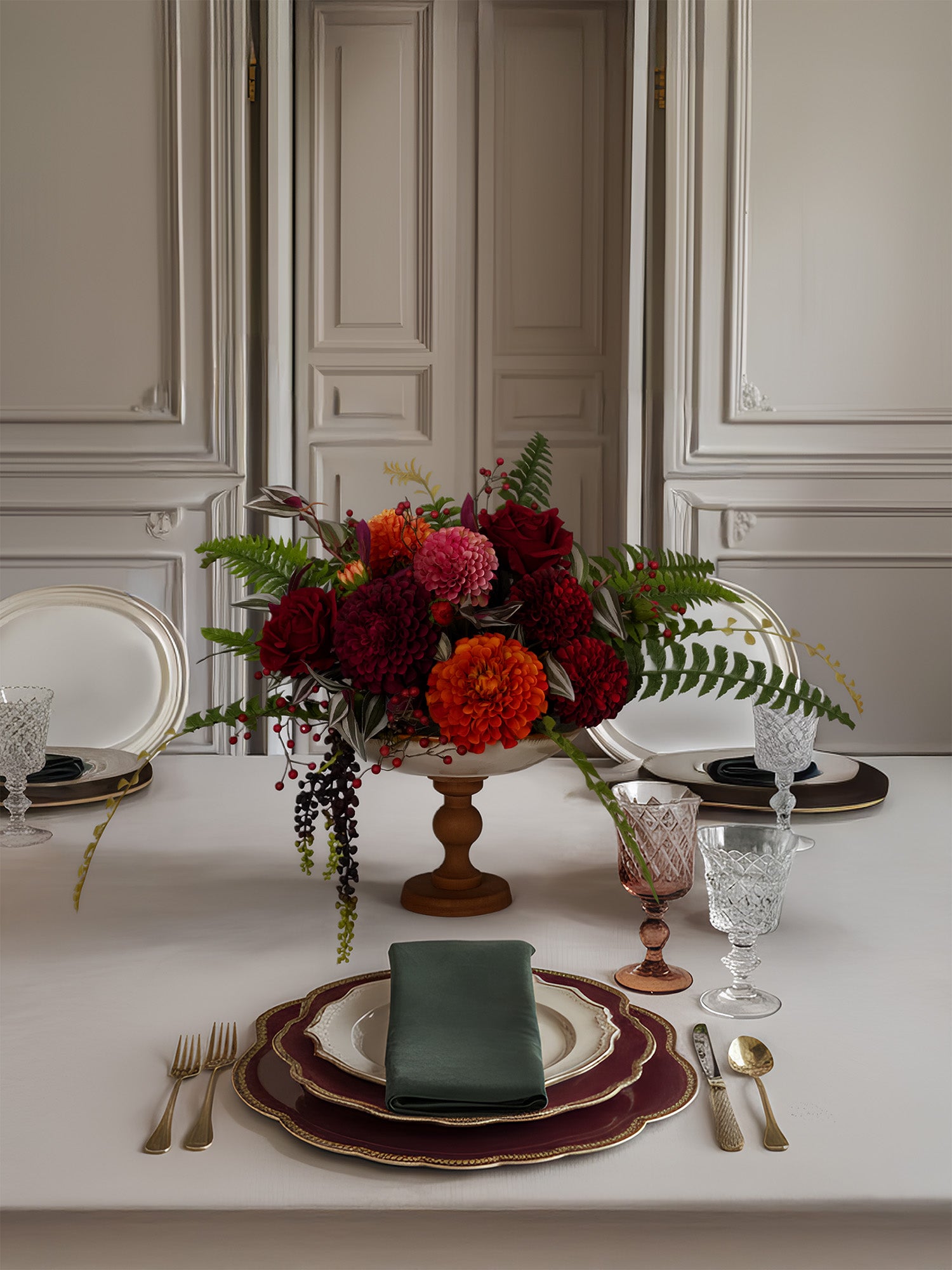 DIY Flower Box Set in Dahlia & Rose - Red