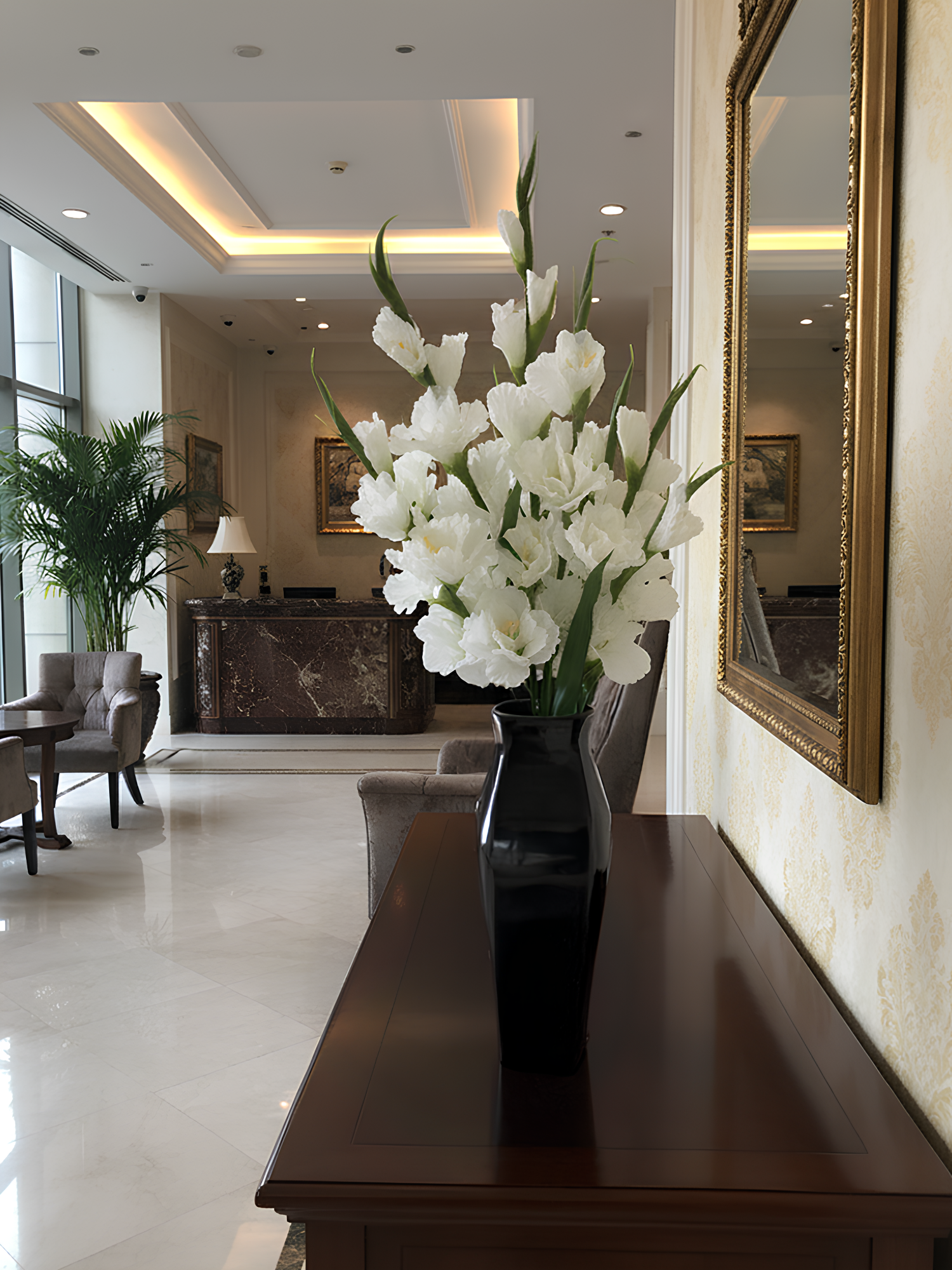 Amaranton 34" Real touch 5 - Gladiolo Bloom - Blanco 