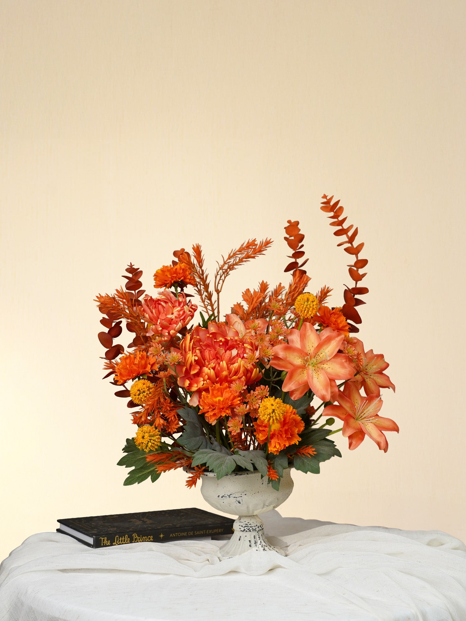 DIY Flower Box Set in Chrysanthemums & Lilies - Orange