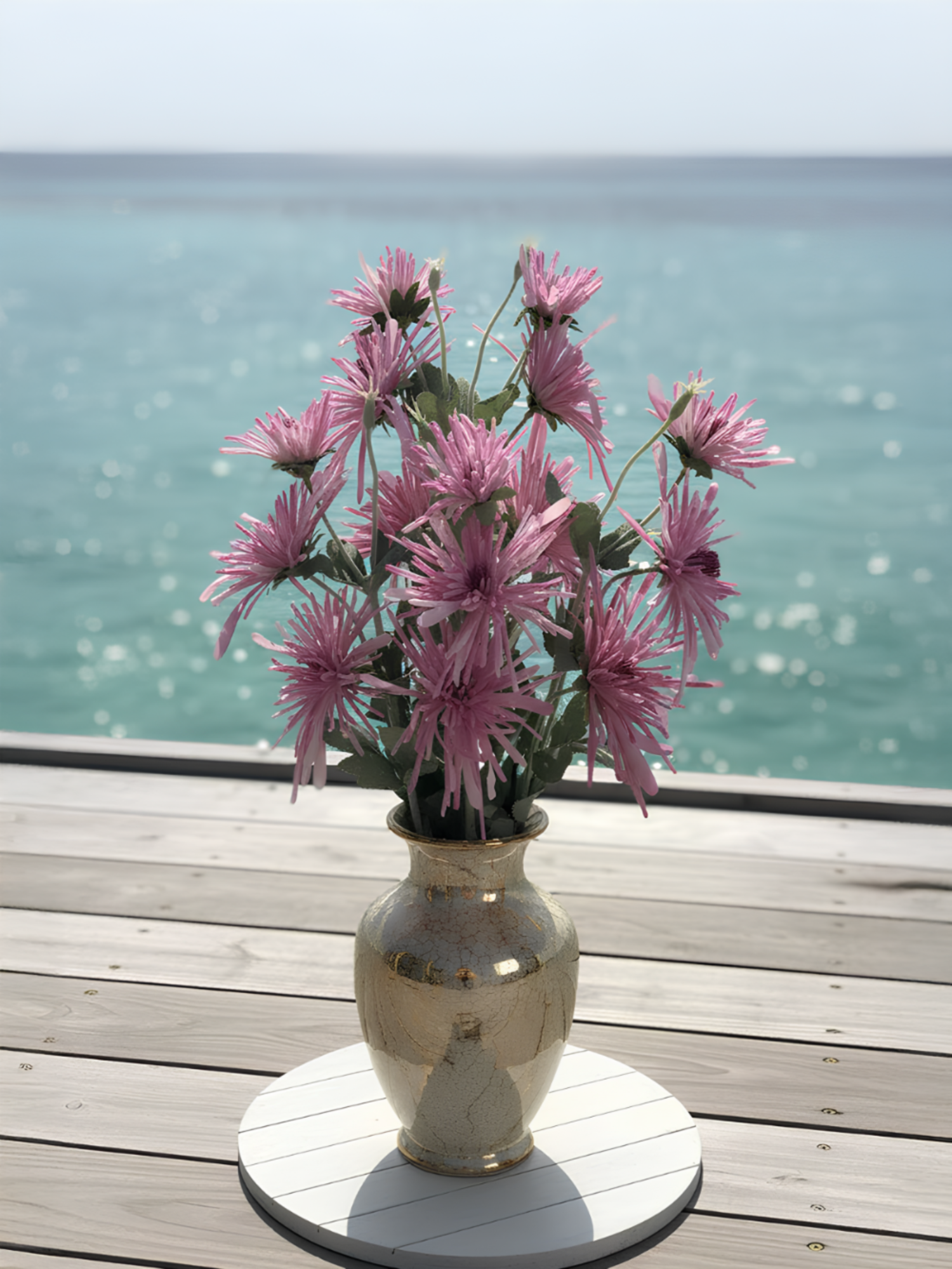 Amaranton 32" Realistic 3 - Crisantemo Araña Bloom - Rosa