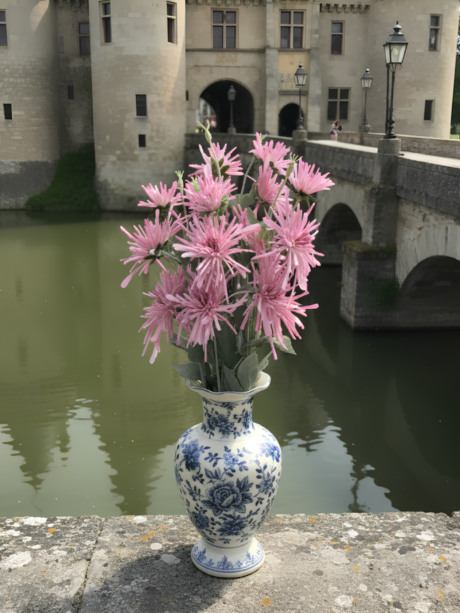 Amaranton 32" Realistic 3 - Crisantemo Araña Bloom - Rosa