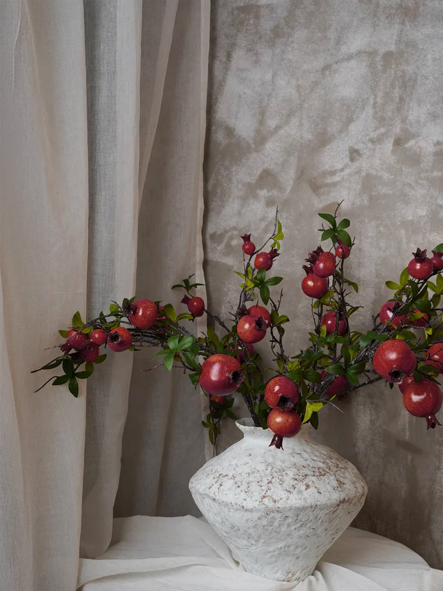 6 Stems 35" Realistica™ Hyper Berries Red Pomegranate Fruit Arrangement