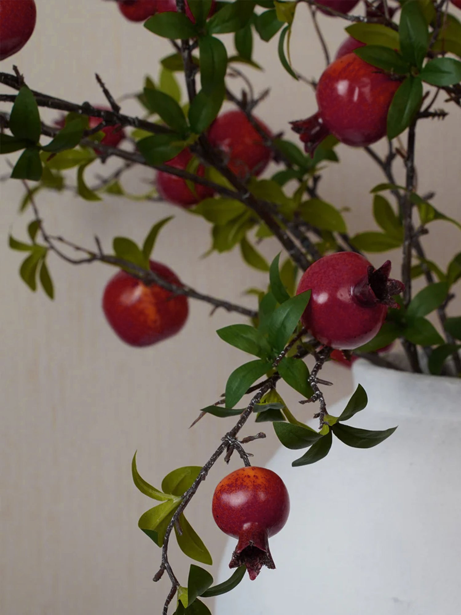6 Stems 35" Realistica™ Hyper Berries Red Pomegranate Fruit Arrangement