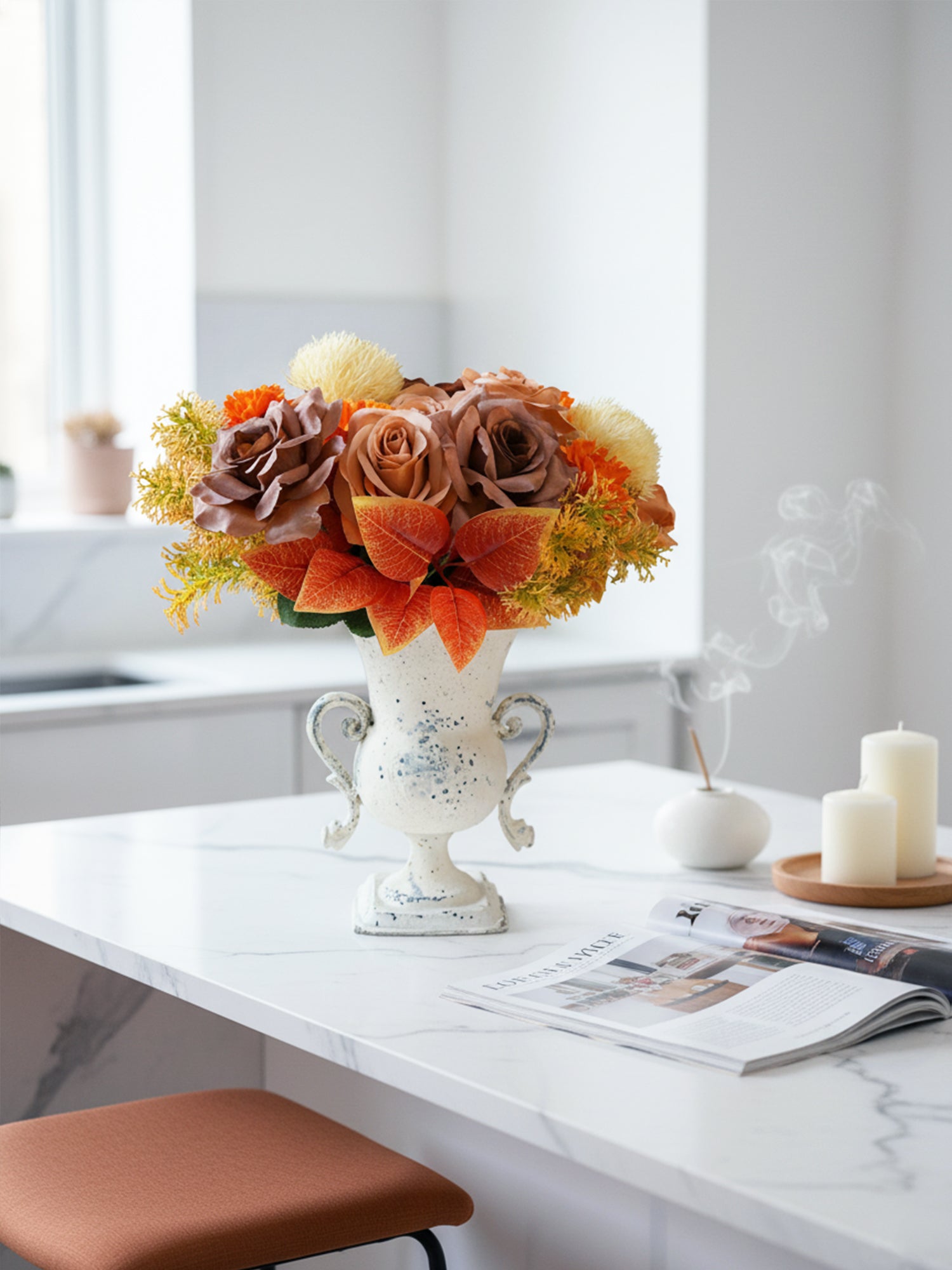 DIY Flower Box Set in Roses & Gerberas - Dusty Rose Pink