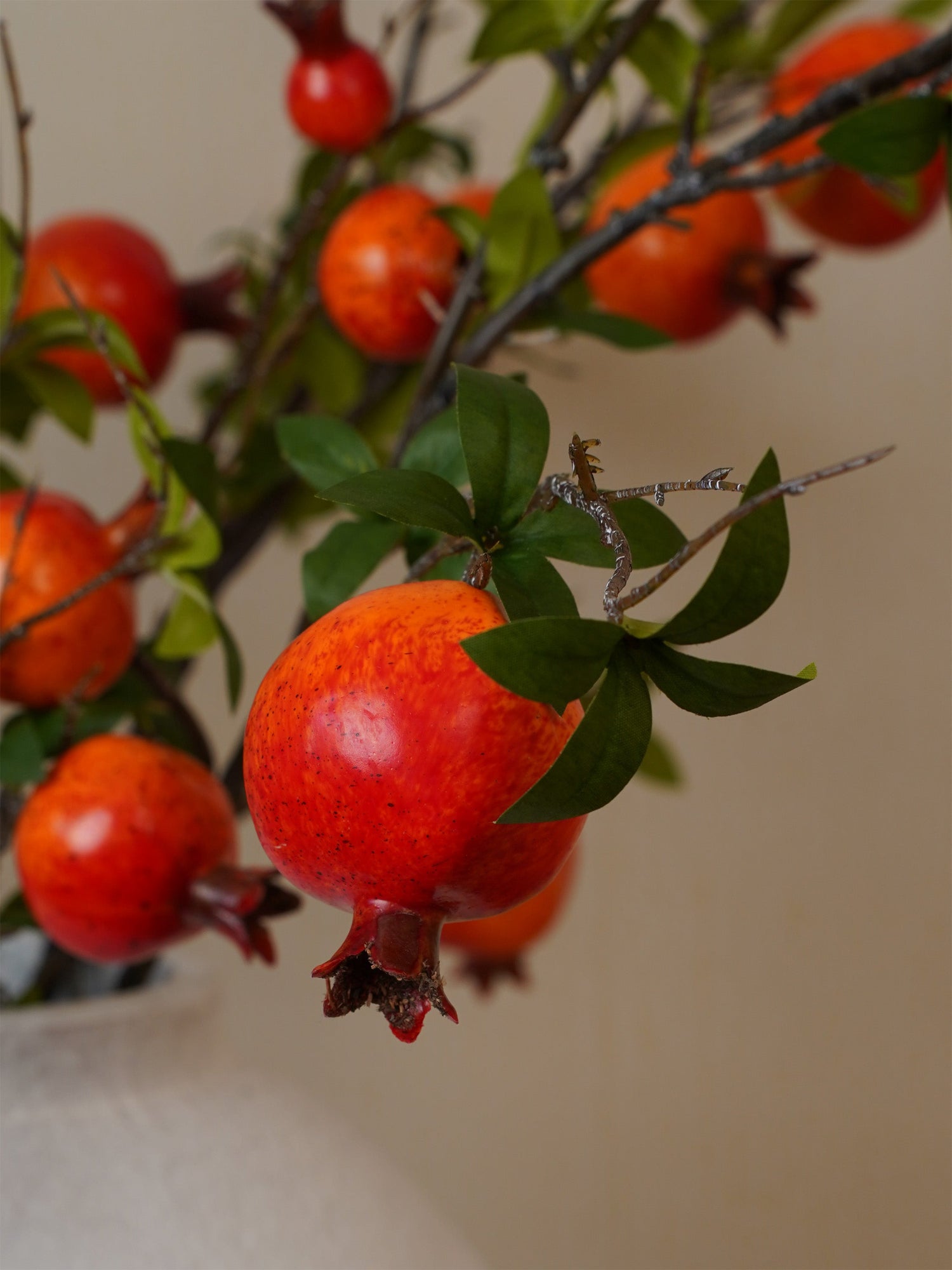 6 Stems 35" Realistica™ Hyper Berries Orange Pomegranate Fruit Arrangement