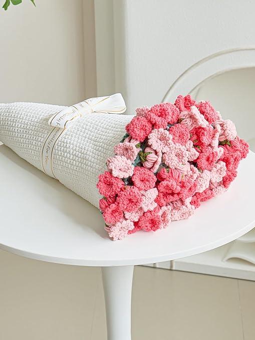 Crochet Flower Bouquet Throw Blanket