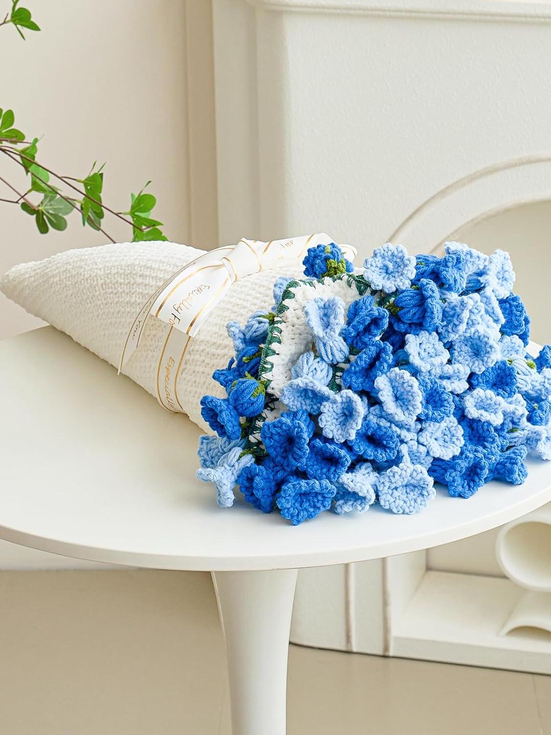 Crochet Flower Bouquet Throw Blanket