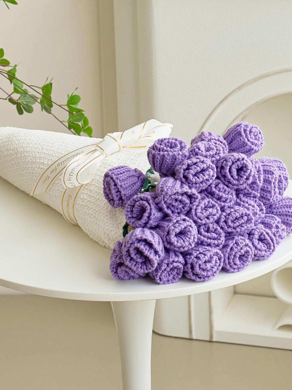 Crochet Flower Bouquet Throw Blanket