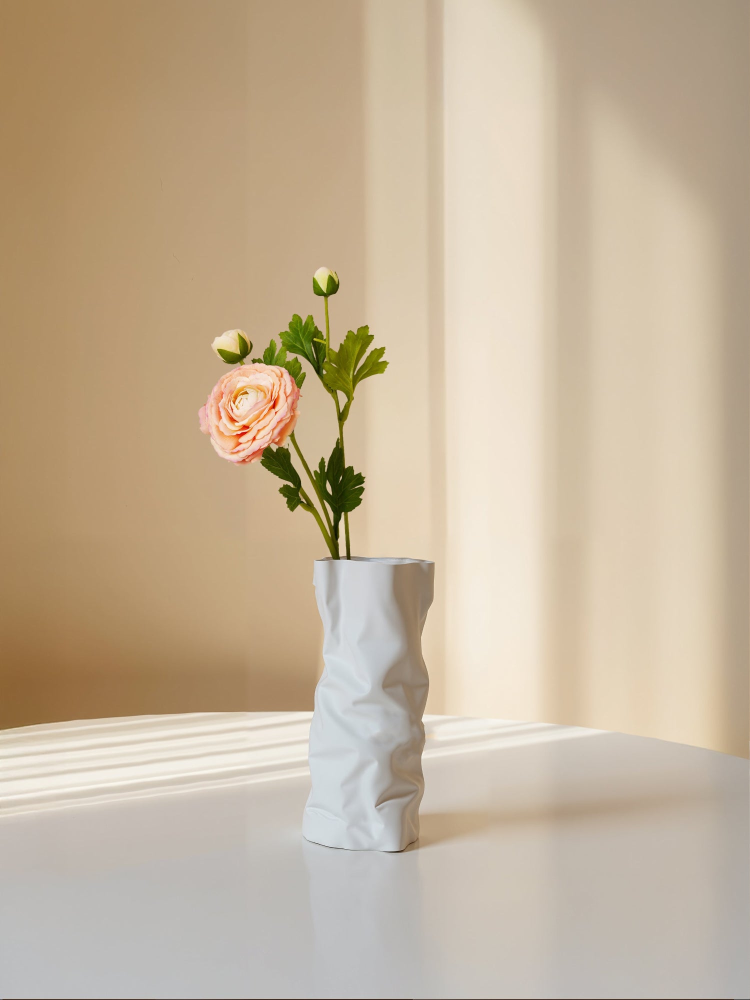 Amaranton™ 19" RealTouch™ Ranunculus Spray with 1 Bloom and 2 Buds - Champagne