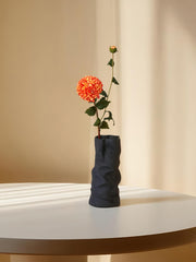 Dalia artificial Amaranton de 81 cm con una flor pequeña y un capullo - Naranja