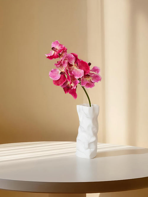 Orquídea Vanda Amaranton de 24" con tacto real - Fucsia