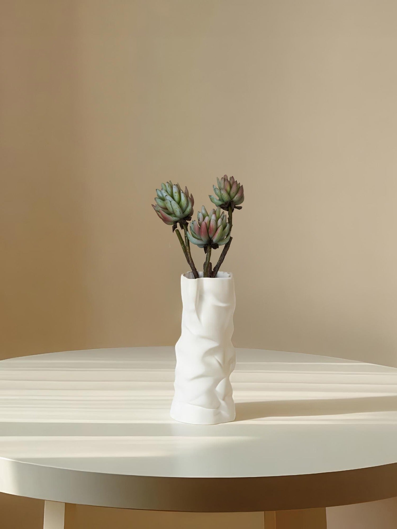 Amaranton 17" Real touch - Suculenta de 3 cabezas - Verde marrón