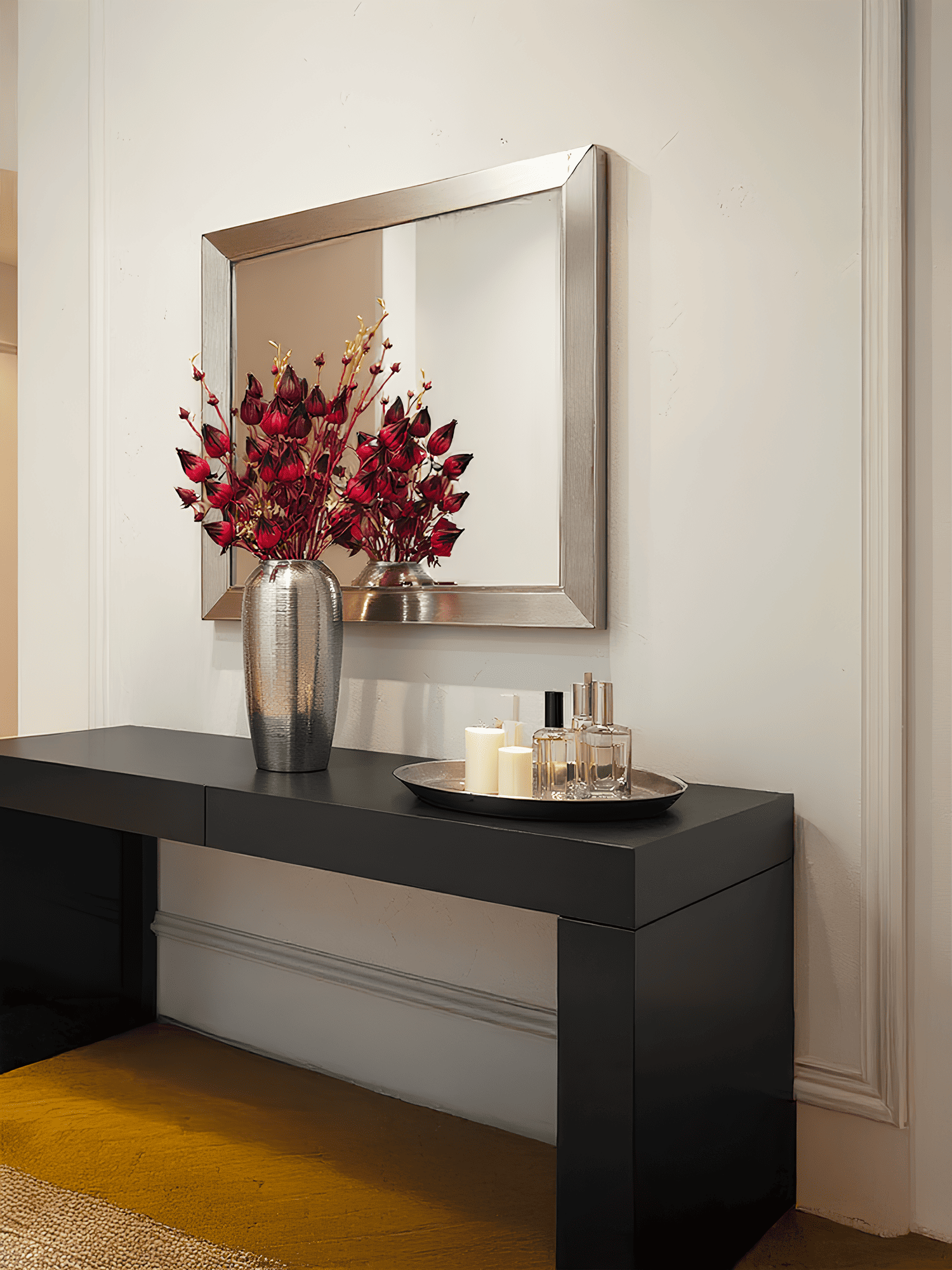 Amaranton 33" Artificial Roselle Fruits 7 Headed