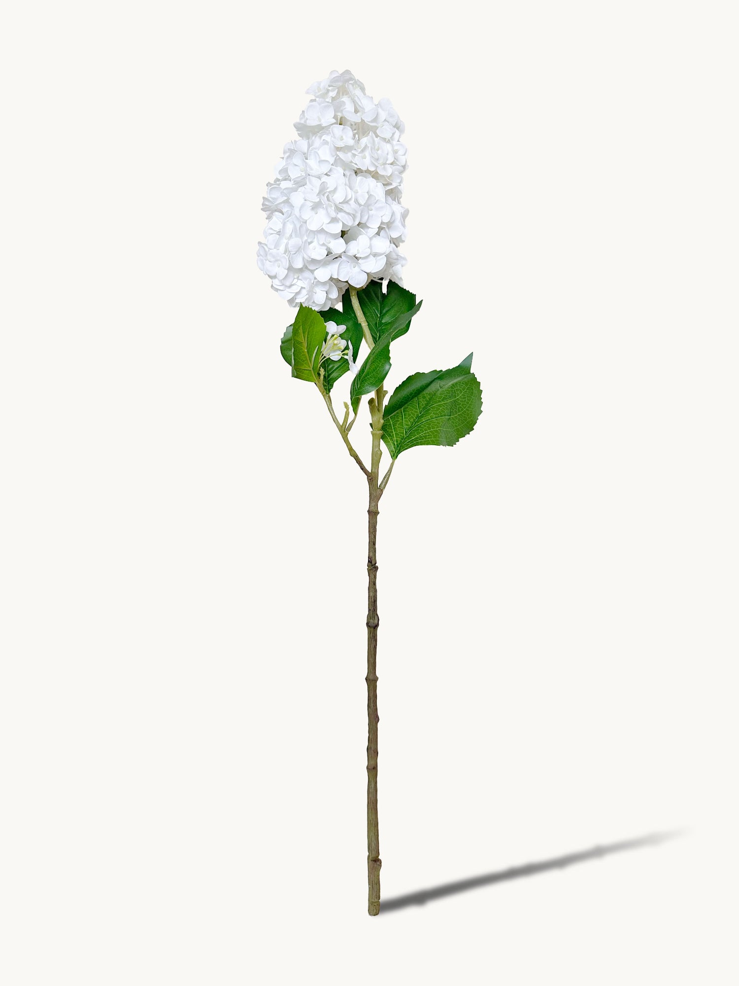 Hortensia Pagoda Amaranton de 83 cm con tacto real - Blanca