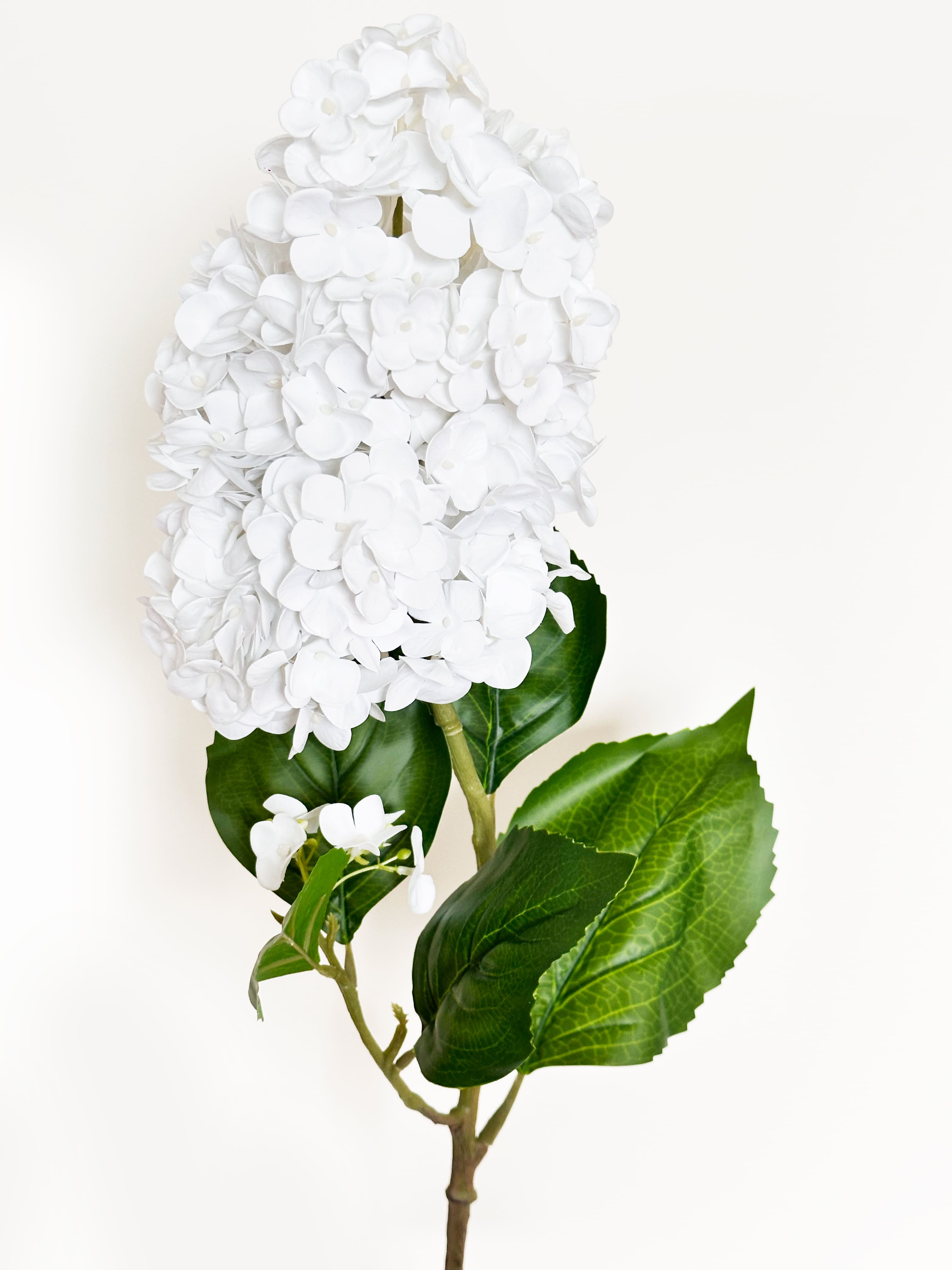 Hortensia Pagoda Amaranton de 83 cm con tacto real - Blanca