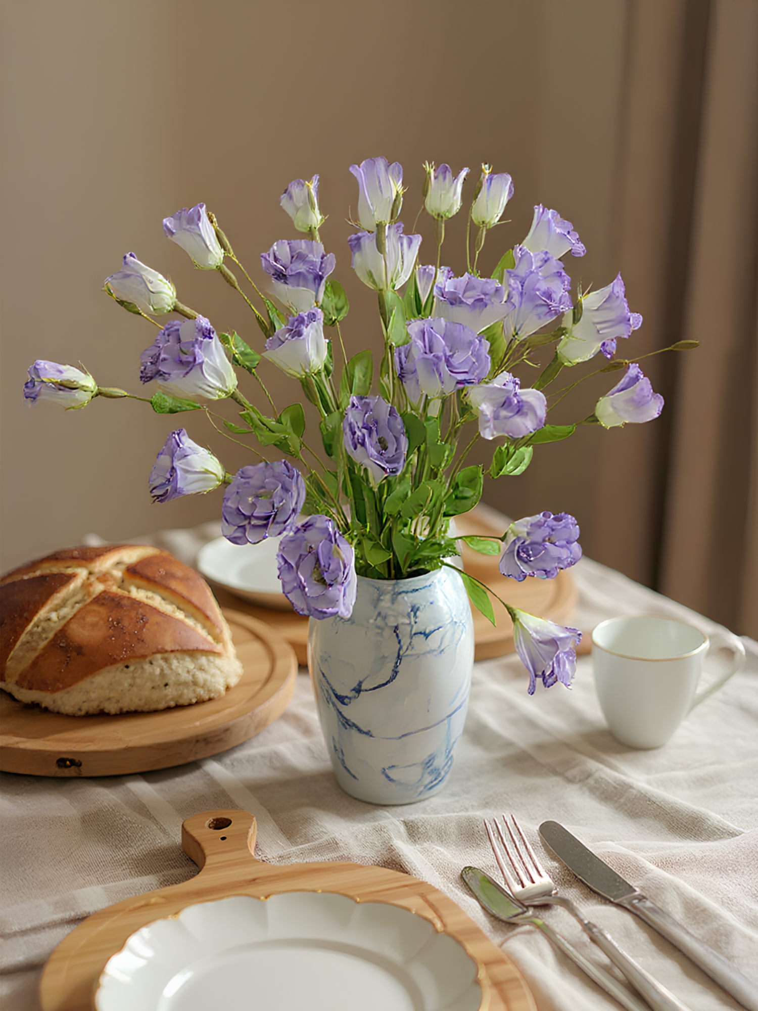 Amaranton 28" Real touch 3 - Flor de globo Bloom - Morado