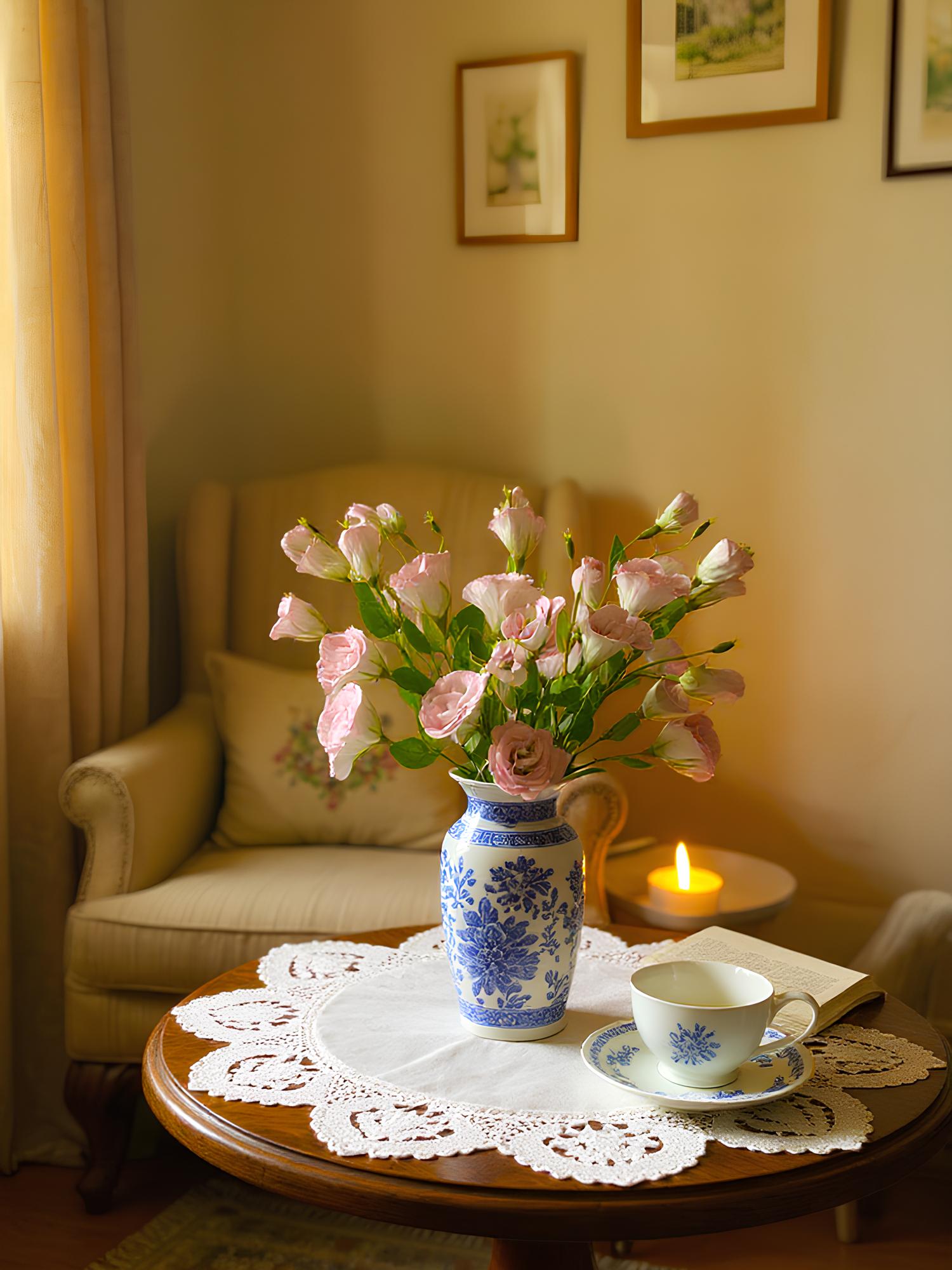 Amaranton - Globo flor de tacto real de 28" - Morado rosado