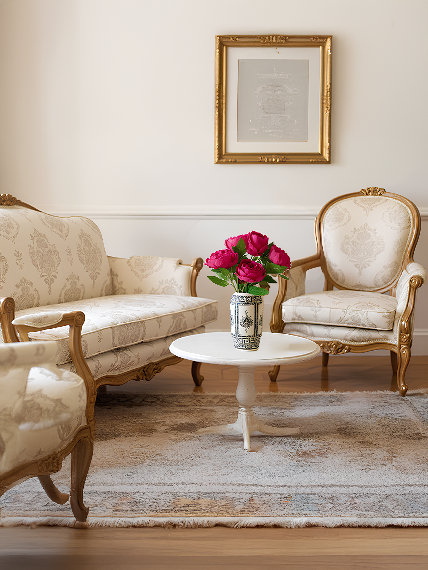 Peonía Amaranton de 23" con tacto real - Roja