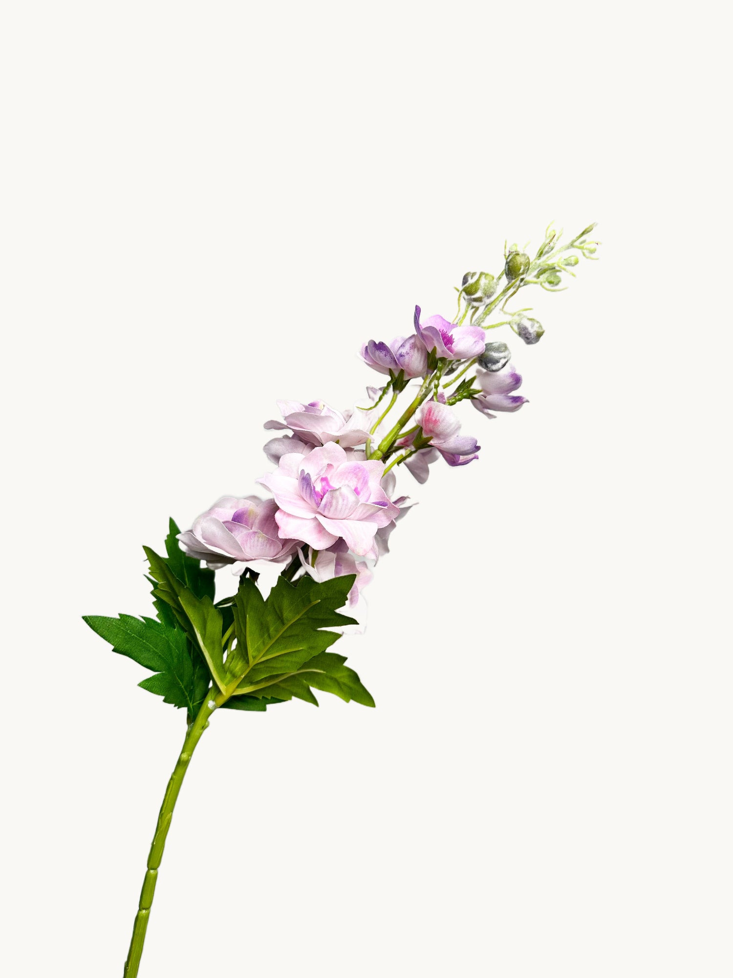 Delphinium de doble pétalo de seda de tacto real Amaranton de 28" - Morado claro