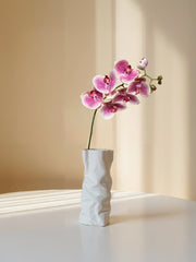 Orquídea polilla Amaranton de 99 cm con tacto real, 6 flores y 1 capullo, color rosa