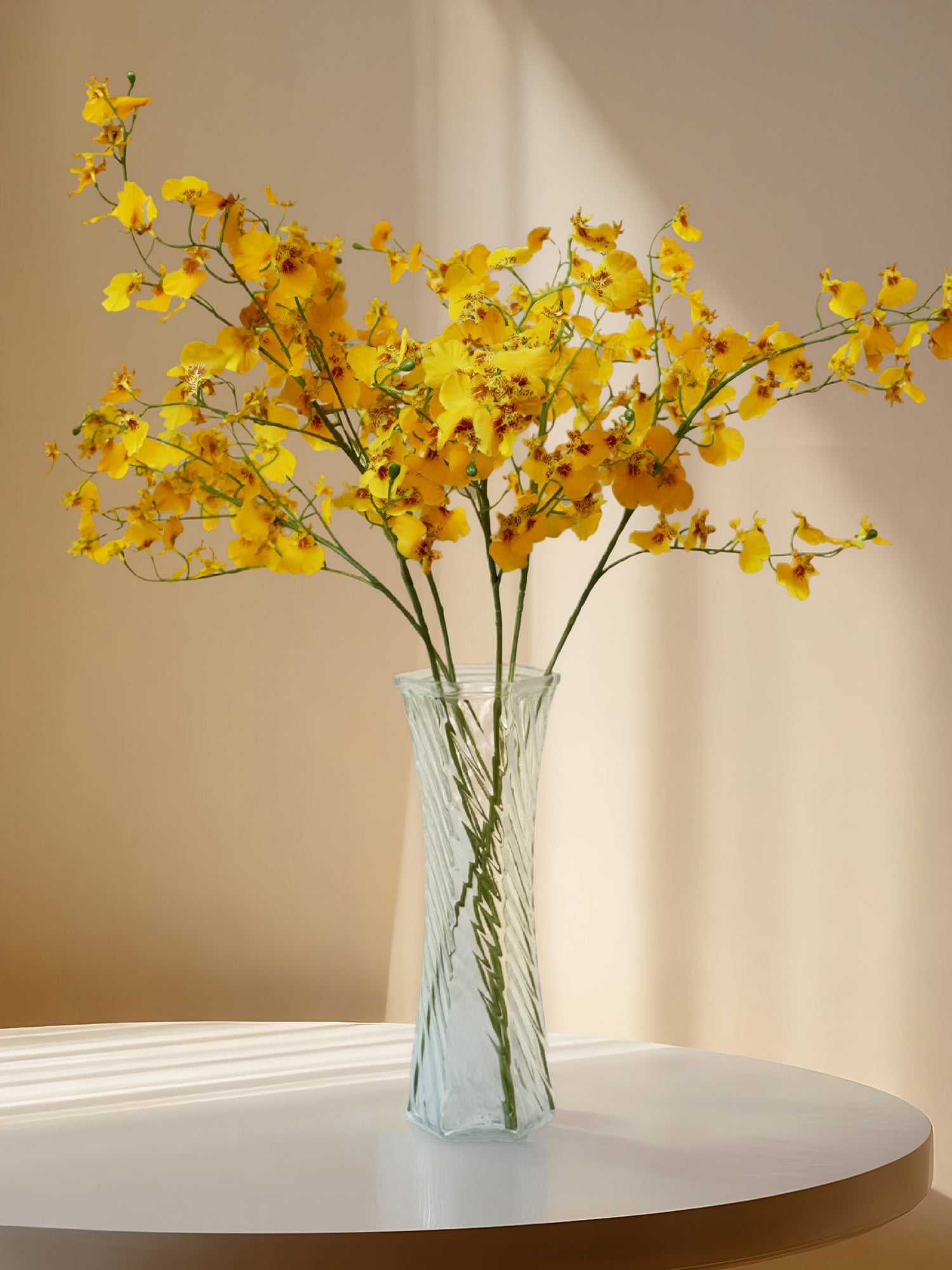 6 Stems Realistic Yellow Dancing Orchid Bouquet