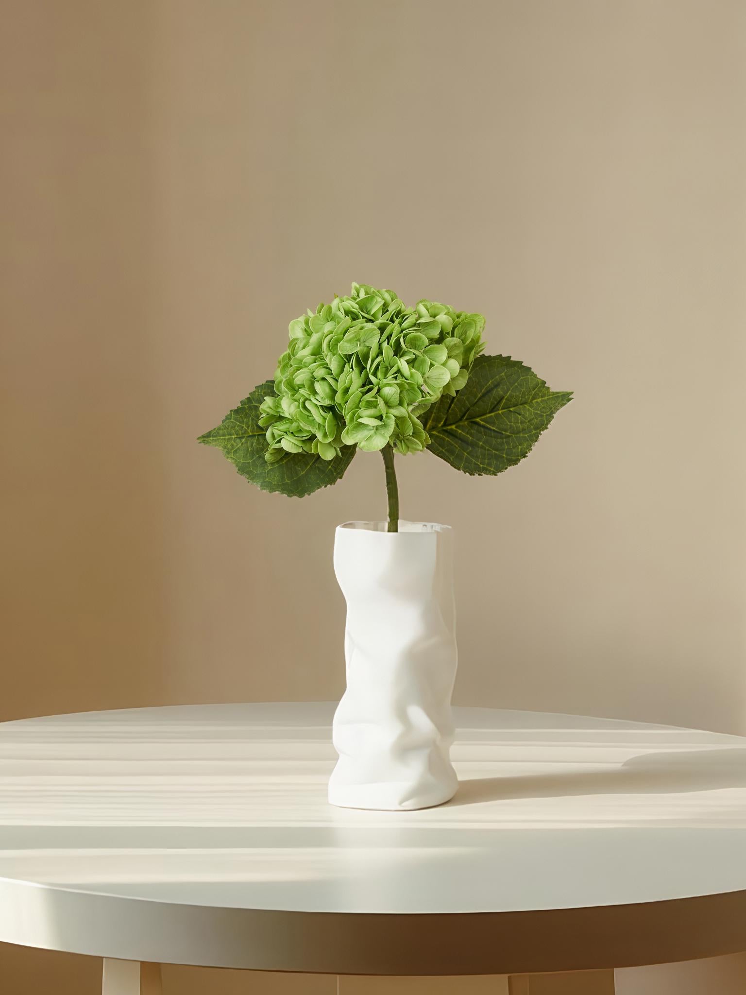 Hortensia Amaranton de 21" con tacto real - Verde